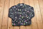 Vintage 1990s Keren Hart Paradise Doodles Button Up Shirt