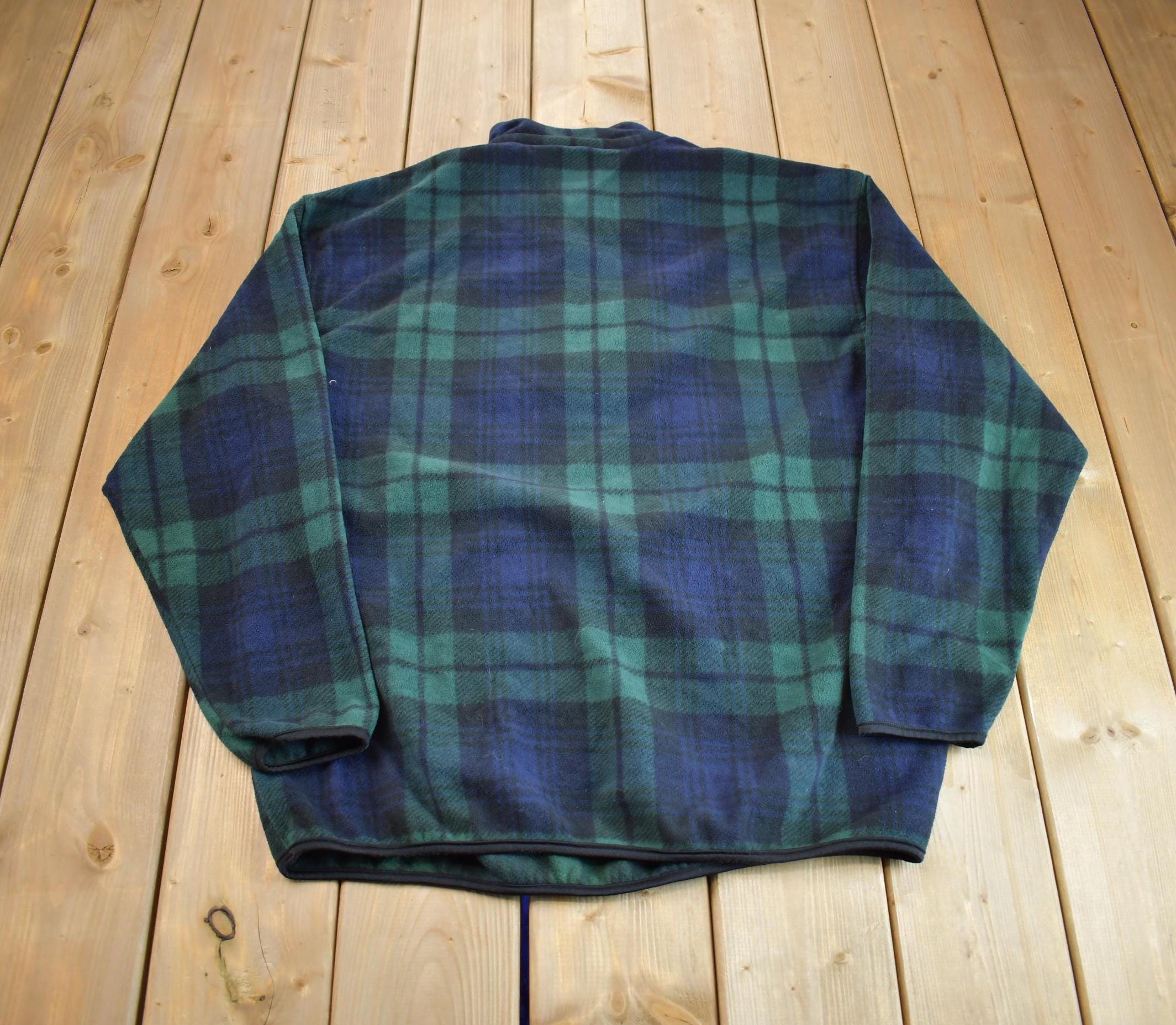 Vintage 1990s Tommy Hilfiger Plaid Fleece Sweater