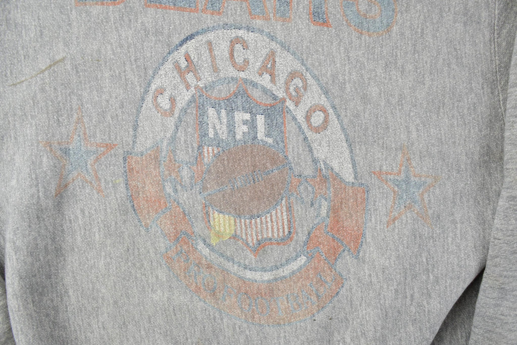 Vintage 1990s Chicago Bears Distressed Logo 7 Reverse Grain University Collegiate Crewneck