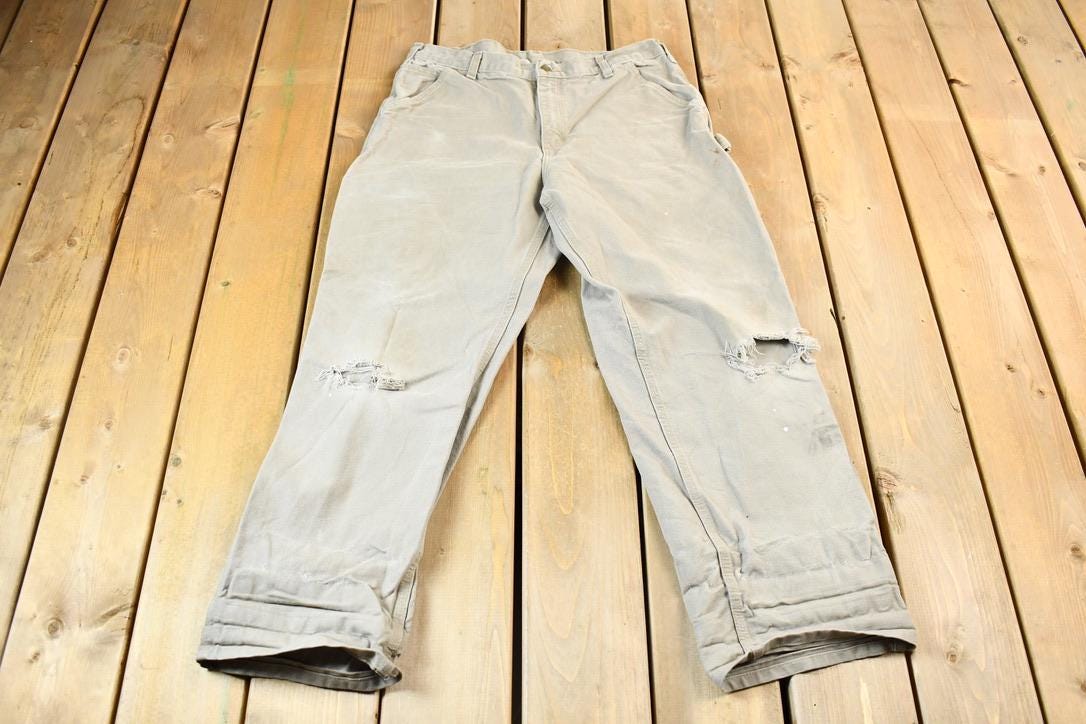 Vintage 2000s Grey Carhartt Work Pants Size 32 x 29