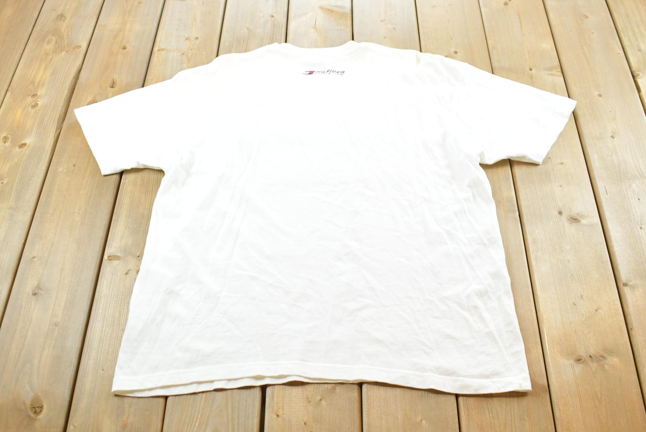 Vintage Y2K Tommy Hilfiger Athletics Graphic T-Shirt Mens XL / Streetwear / 2000s Retro Style / 00s Graphic Tee / Vintage Tommy