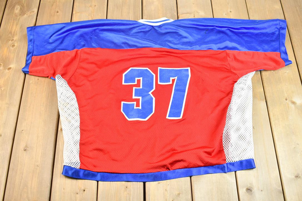 Vintage 1990s Cropped Fit Revere High School Mesh Football Jersey Size Xl