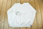 Vintage 1990s Party Dino Dinosaur Crewneck Sweatshirt Men's Large