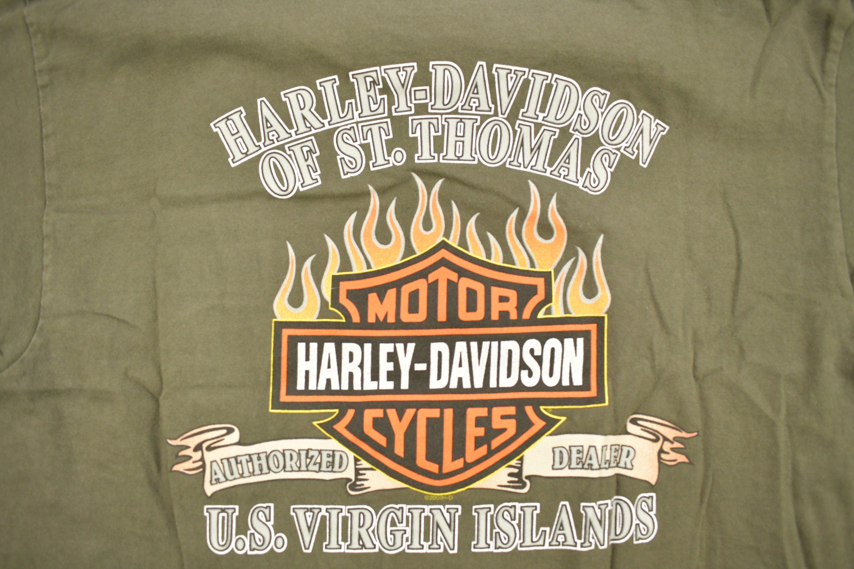 Vintage 2002 Harley Davidson Of St Thomas US Virgin Islands T-Shirt