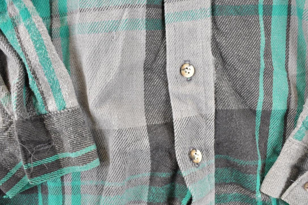 Vintage 1990s Five Brother Plaid Western Style Button Up Shirt Men's L