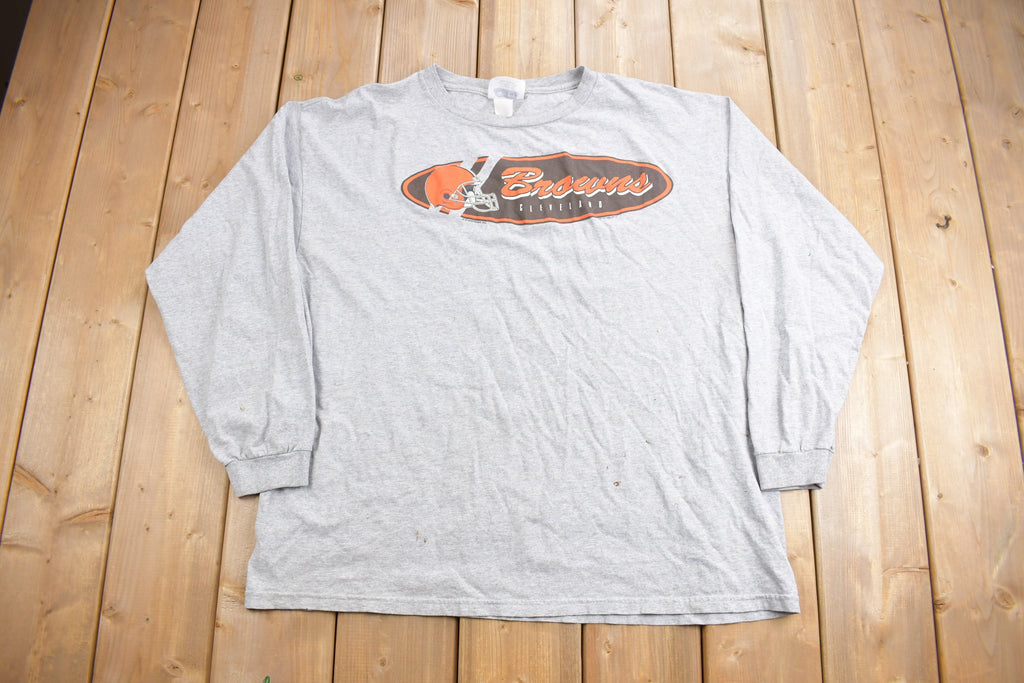 Vintage 1999 Cleveland Browns NFL Long Sleeve Graphic T-Shirt