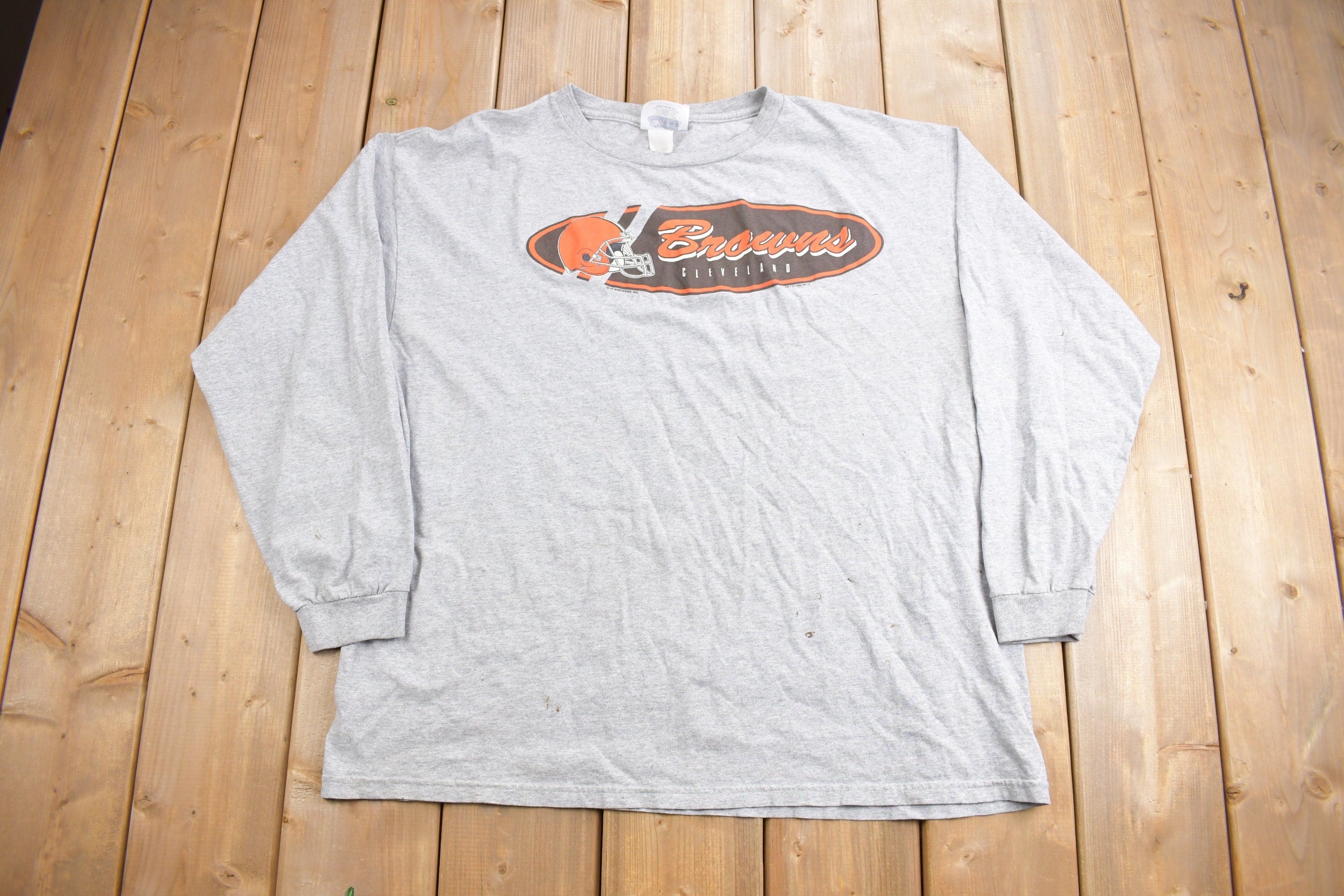 Vintage 1999 Cleveland Browns NFL Long Sleeve Graphic T-Shirt