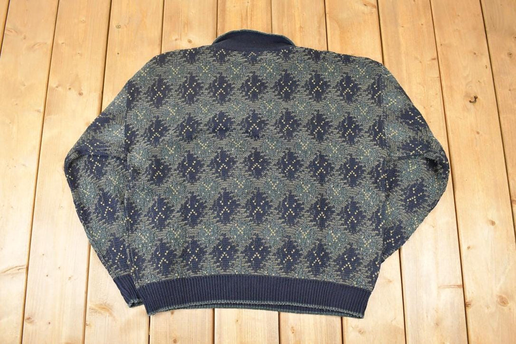 Vintage 1990s Pierre Cardin Collared Knit Crewneck Sweater Men's L