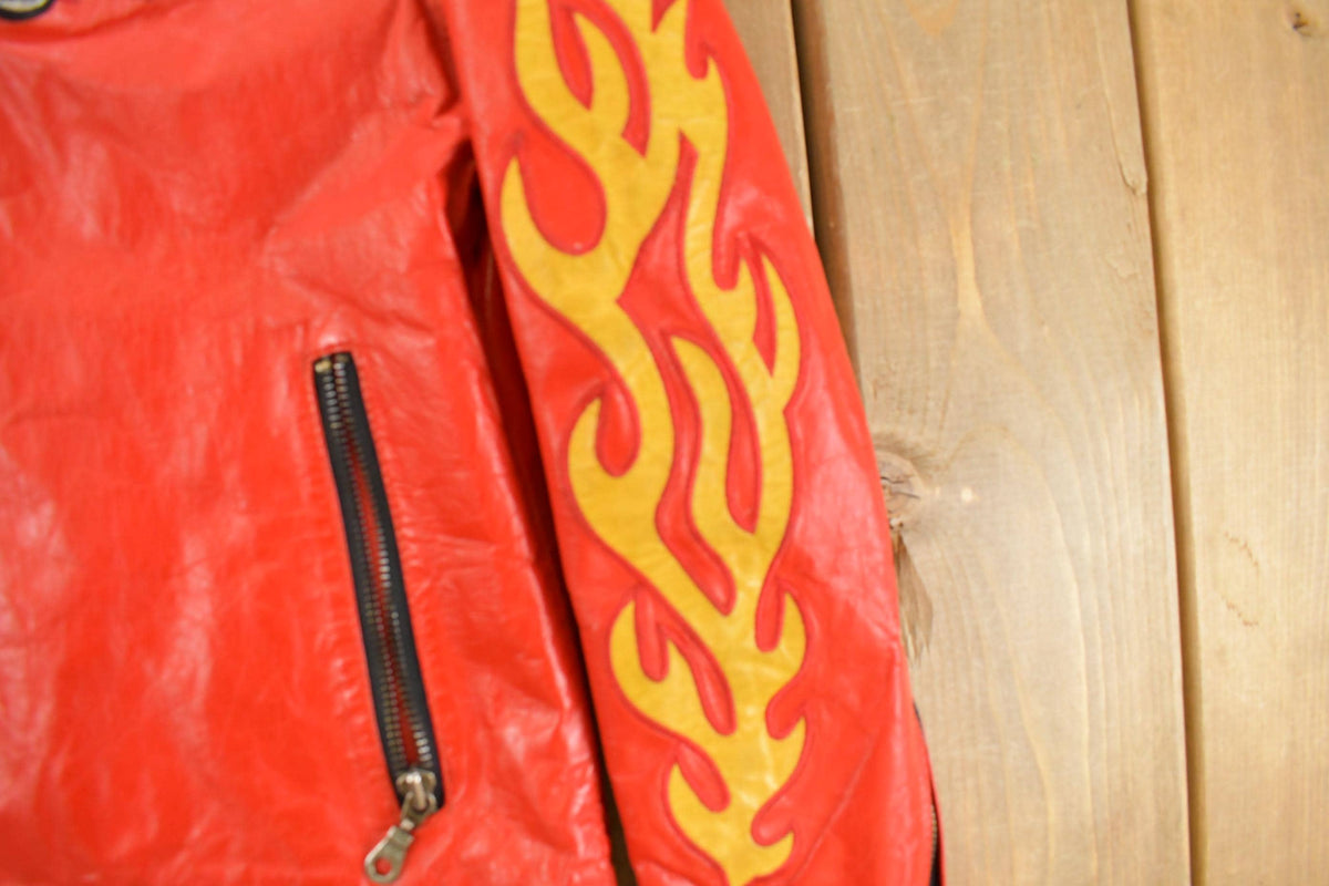 Vintage 1990s Betty Boop Leather Motorcycle Jacket Women's S