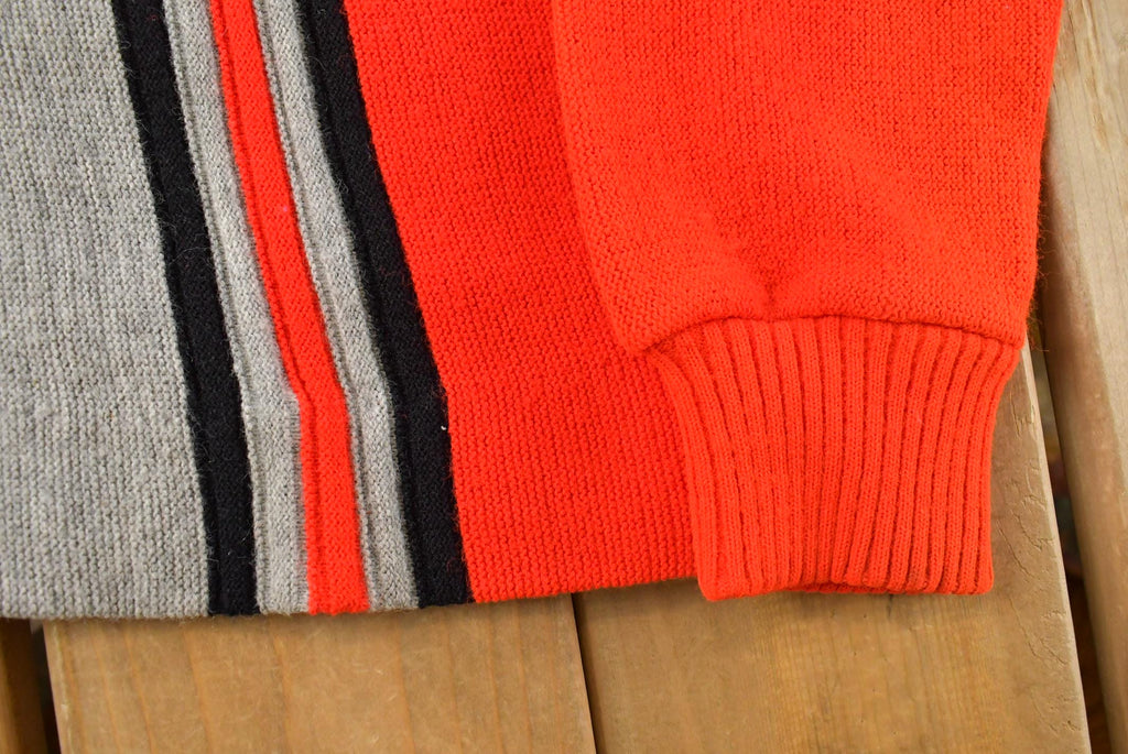 Vintage 1960s Striped Knit Cardigan Sweater Men's M