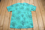 Vintage 1980s Napa Valley All Over Print Grape Theme Souvenir T Shirt