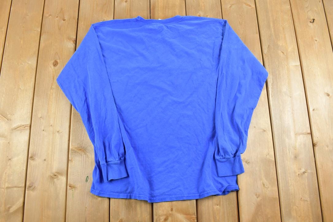Vintage 1990s Quincy Blue Devils University Collegiate Long Sleeve T-Shirt