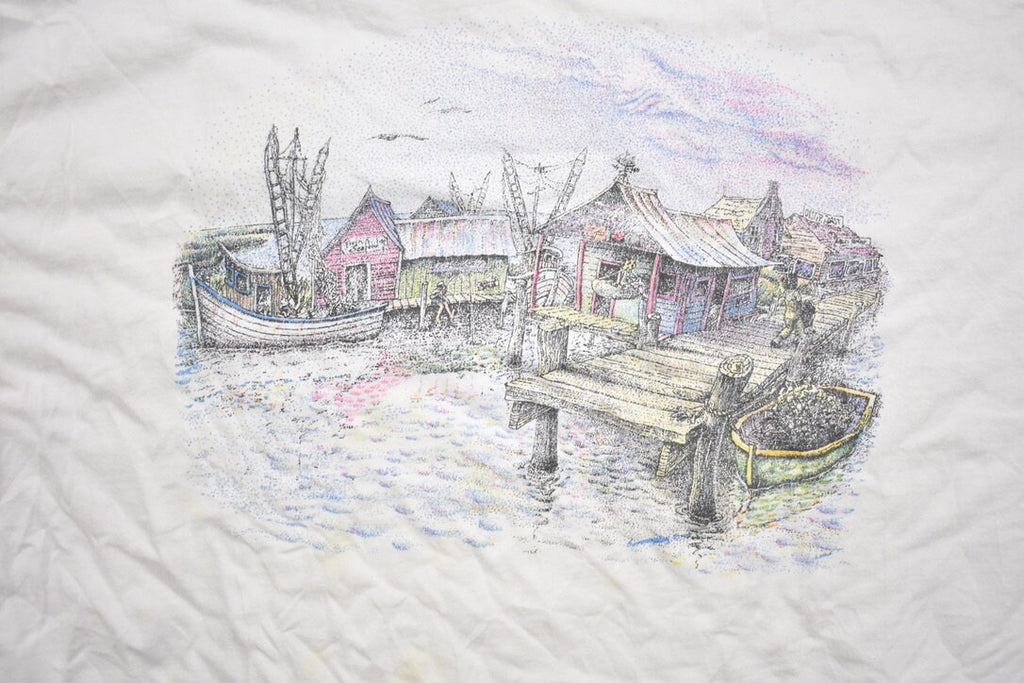 Vintage 1990s Murrells Inlet Nance's Creek Front Restaurant T-Shirt
