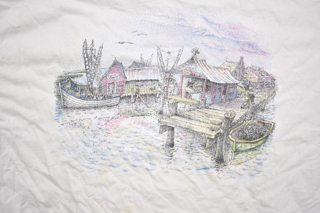 Vintage 1990s Murrells Inlet Nance's Creek Front Restaurant T-Shirt