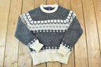 Vintage 1990s Mayo Wenty Wool Blend Knit Crewneck Sweater