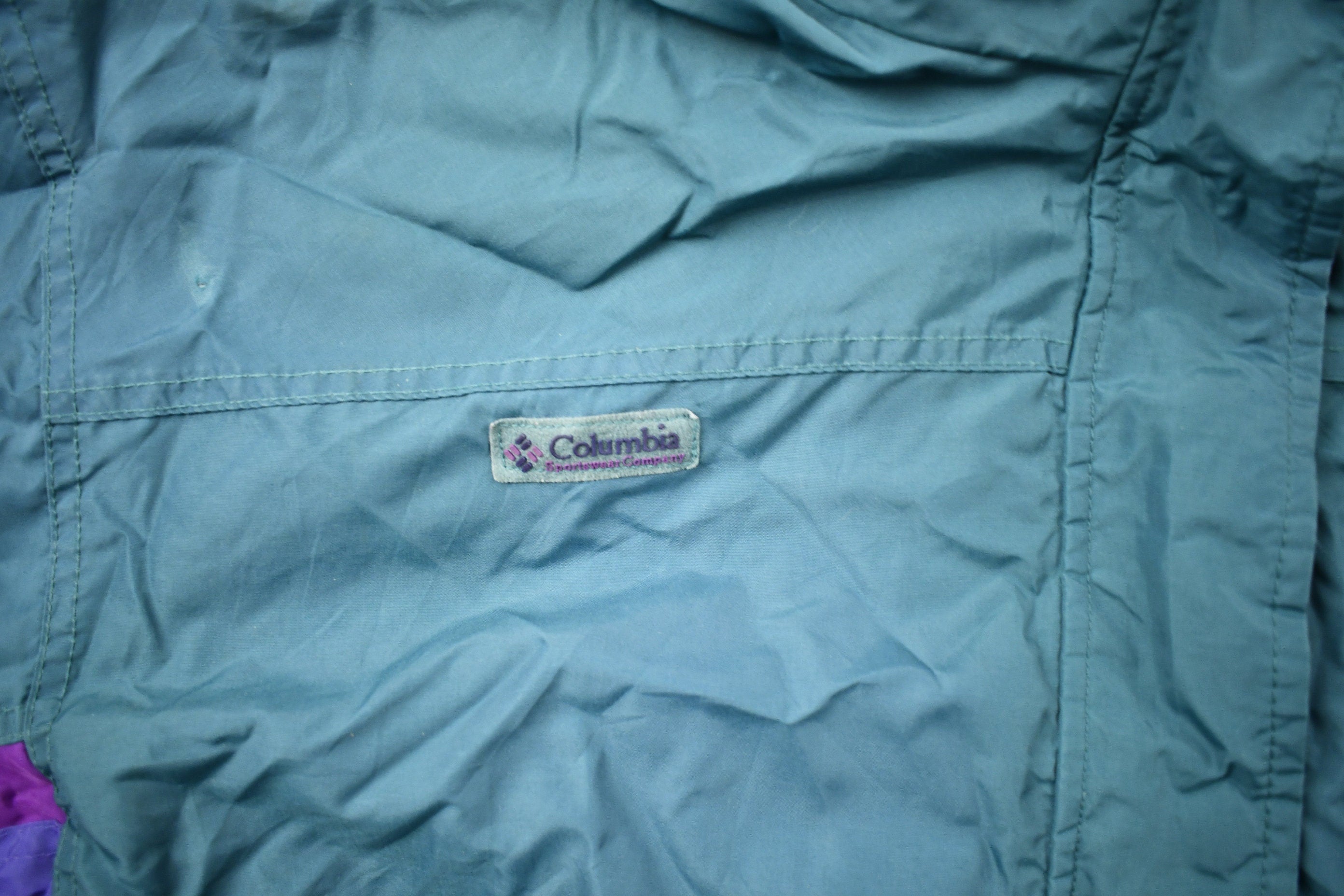 Vintage 1990s Columbia Sportswear Full Zip Windbreaker Jacket