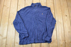 Vintage 1990s Polo Ralph Lauren Knit Quarter Zip Mock Neck Sweater