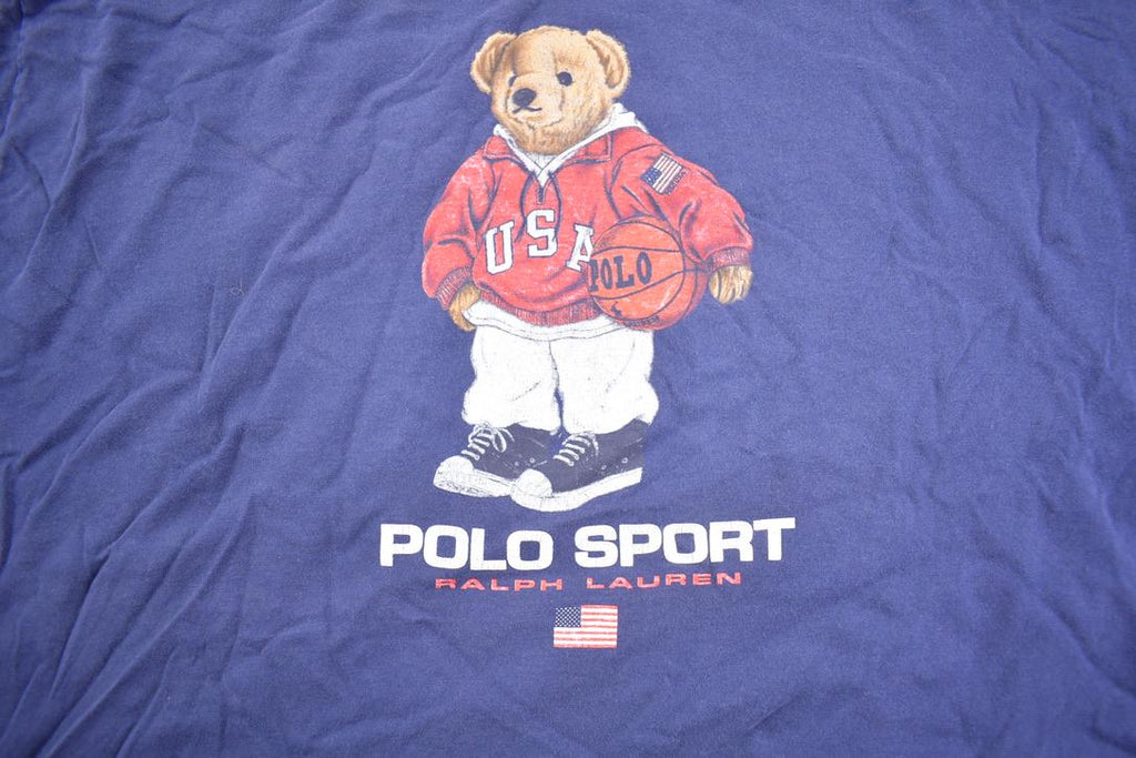 Vintage 1990s Ralph Lauren Polo Bear Cropped T Shirt