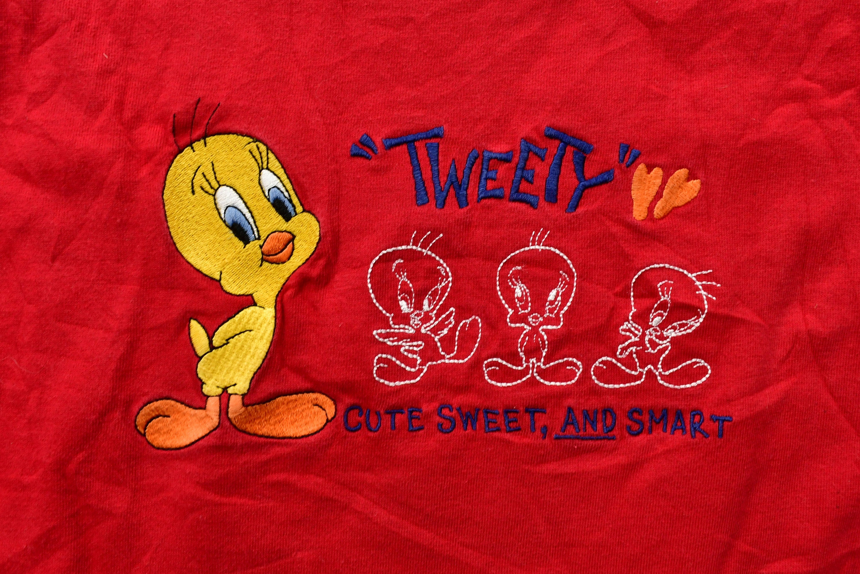 Vintage 1995 Looney Tunes Embroidered Women's T-Shirt