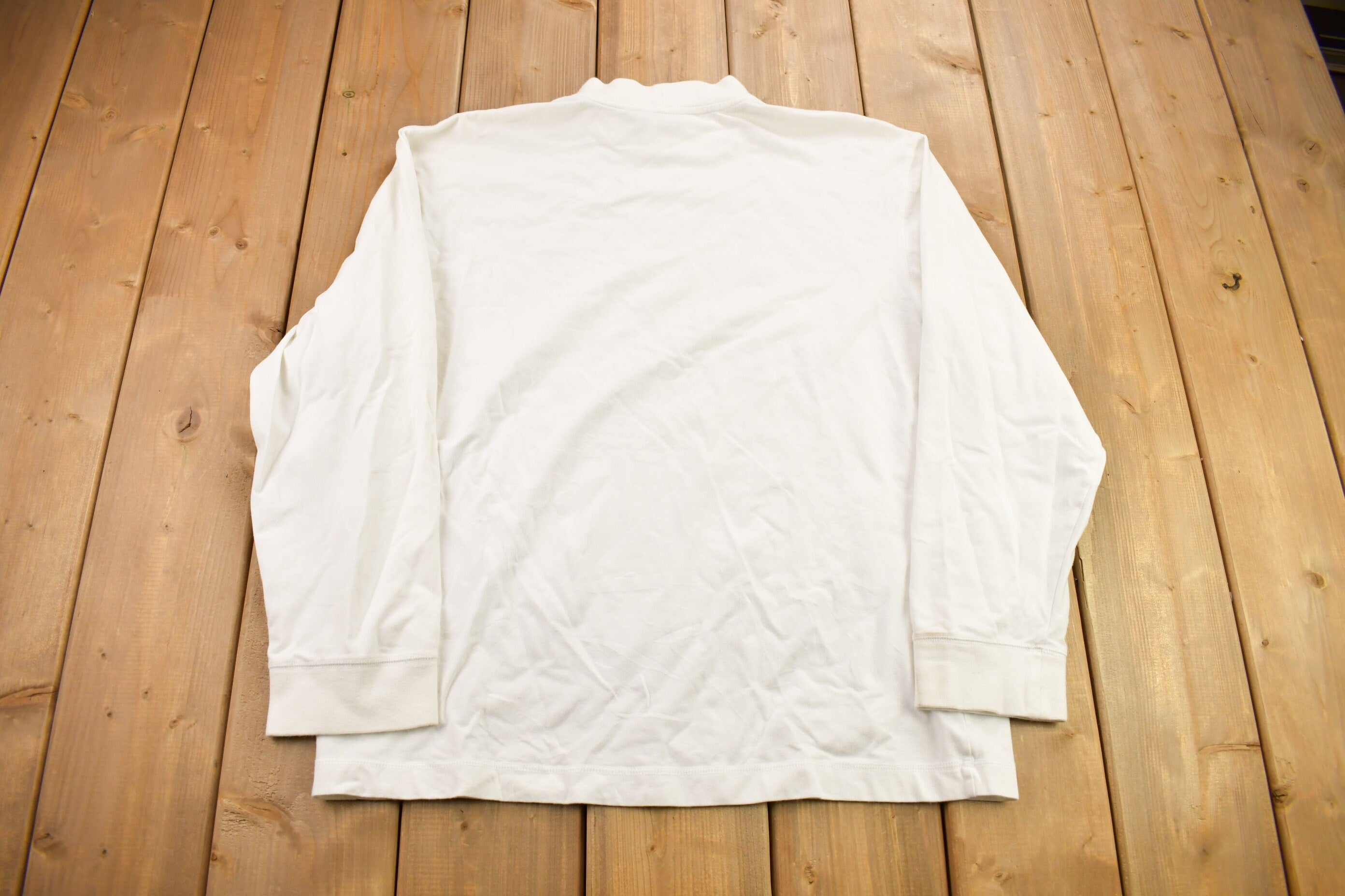 Vintage Y2K Nike Mini Swoosh White Mockneck Shirt