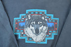 Vintage 1990s Aztec Wolf Outdoorsman Crewneck Sweatshirt