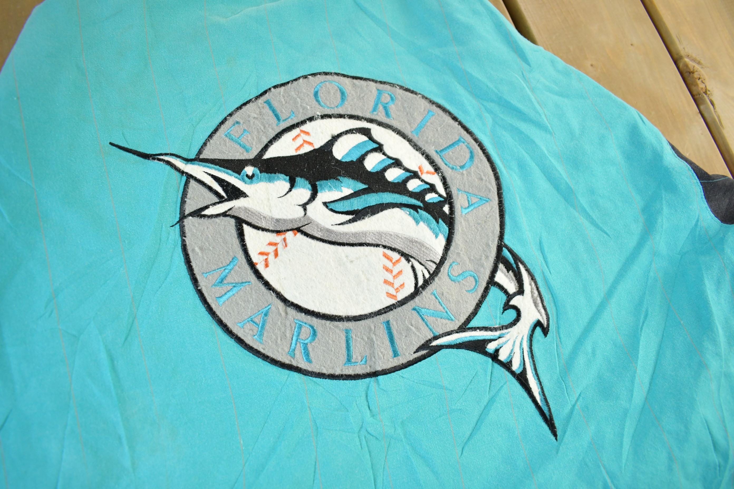 Vintage 1990s Florida Marlins MLB Full Zip Mirage Jacket