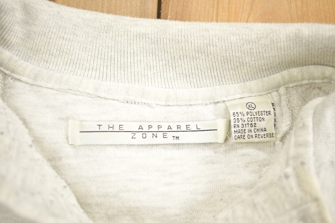 Vintage 1990s The Apparel Zone Multi Colored Collard Sweatshirt
