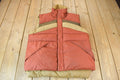 Vintage 1980s Beige & Red Reversible Swan Productions Puffer Vest