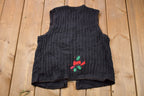 Vintage 1990s Arriviste Cute Dog Embroidered Knitted Vest
