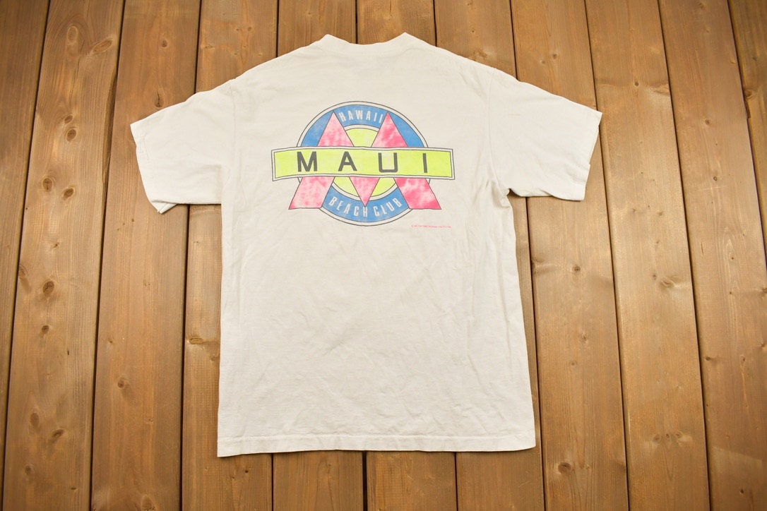Vintage 1990s Maui Beach Club Souvenir T Shirt