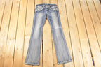 Vintage Deadstock Y2K Grace In LA Bedazzled Bootcut Low Rise Jeans Women's Size 26 x 32