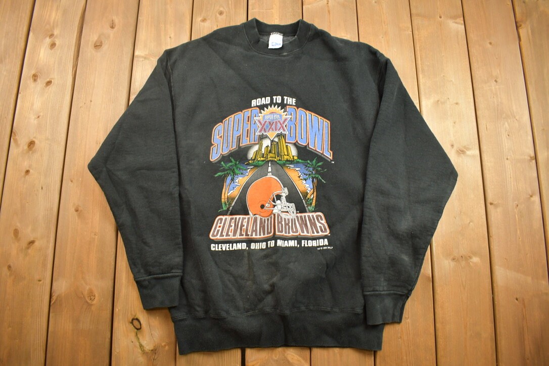 Vintage 1995 Cleveland Browns Playoffs NFL Crewneck Sweatshirt
