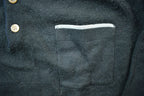Vintage 1980s Black 3 Button Striped Pocket Collared Shirt