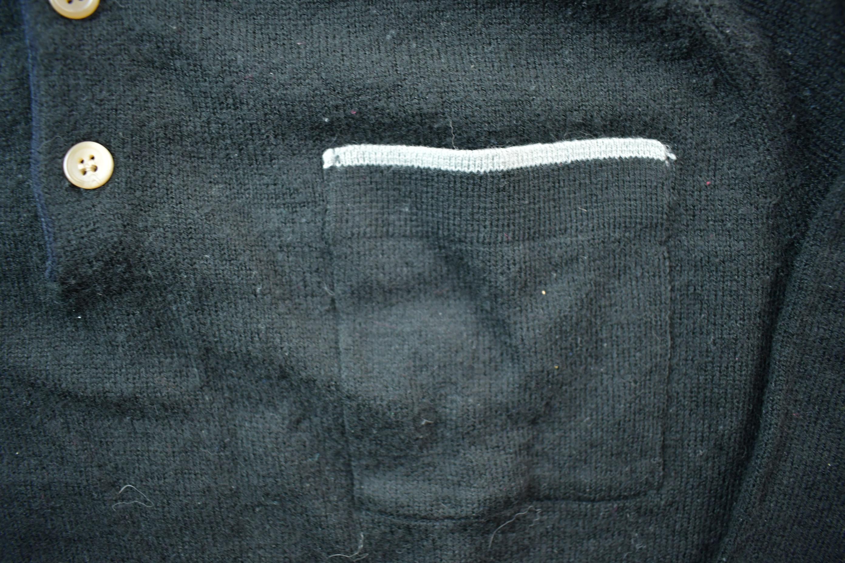 Vintage 1980s Black 3 Button Striped Pocket Collared Shirt