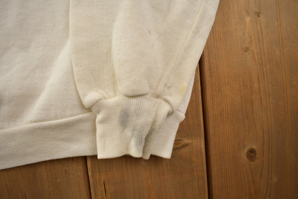Vintage 1990s 'I Qualified For Raw Bits Oat Hulls And Wheat Chaff' Crewneck Sweatshirt