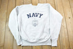 Vintage Military Navy Naval Academy Store Grey Crewneck Sweatshirt
