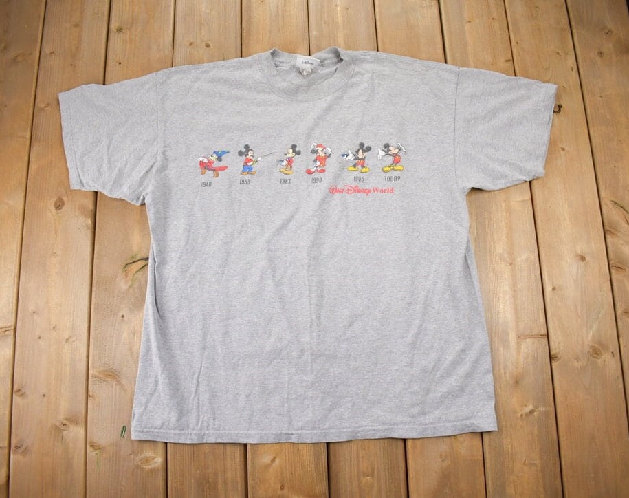Vintage 2000s Mickey Mouse Evolution T-Shirt