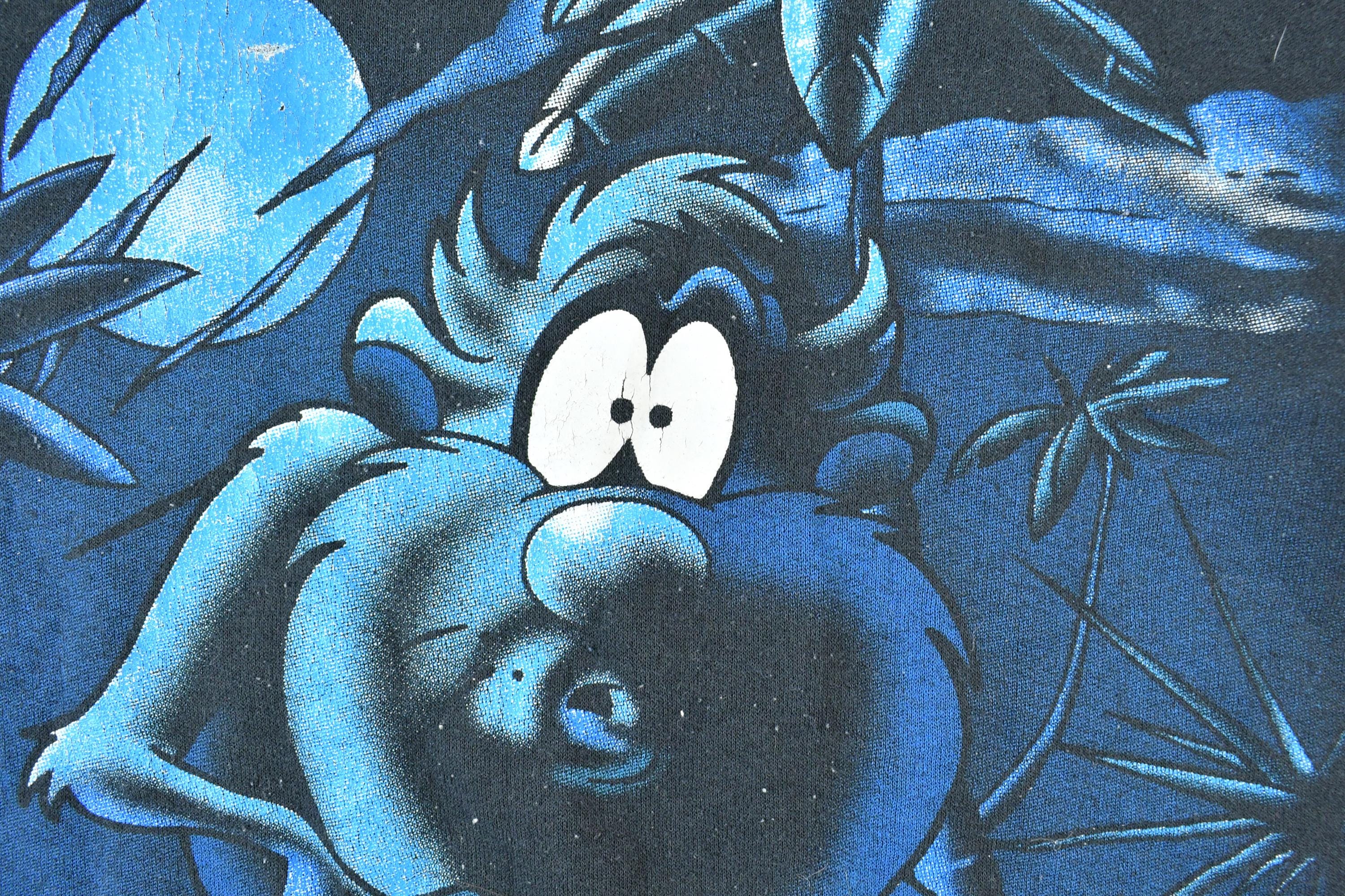 Vintage 1990s Taz At Night Looney Tunes Youth T Shirt
