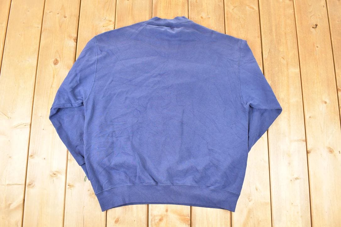 Vintage 1990s Alaska Embroidered Star Map Crewneck Sweatshirt Men's L