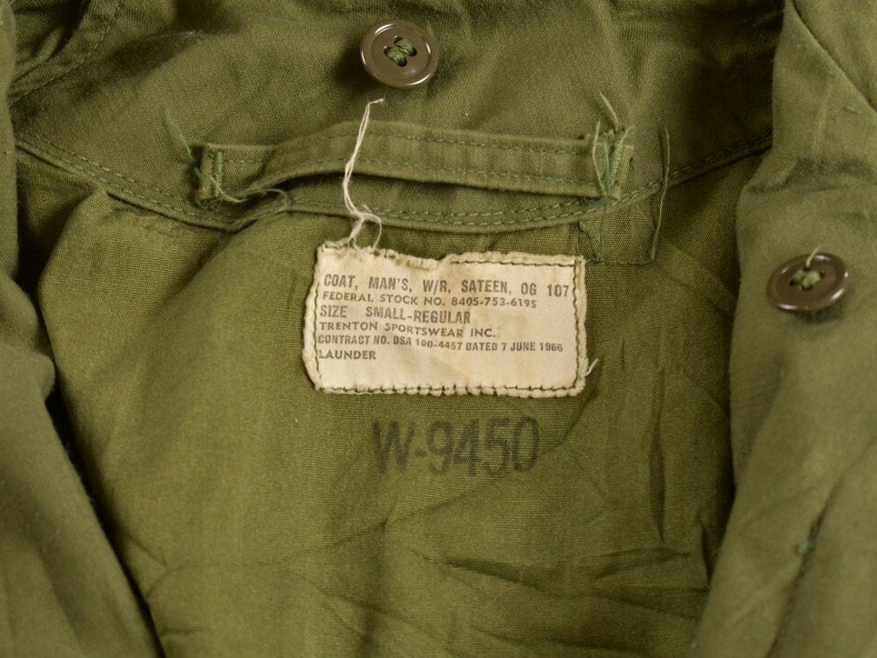 Vintage 1967 OG 107 Military Field Coat