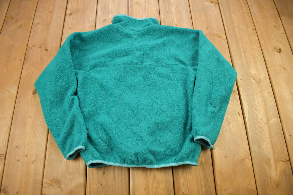 Vintage 1990s Patagonia Full Zip Turquoise Fleece Sweater