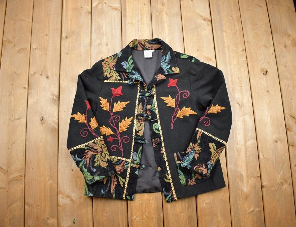 Vintage 1990s Parsley and Sage Embroidered Jacket