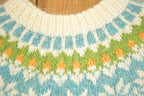 Vintage 1960s Hand Knit Crewneck Sweater Womens M /