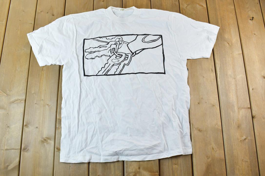 Vintage 1990s car Keys Cartoon Graphic T-Shirt