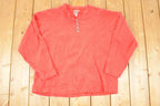 Vintage 1990s Marlboro Unlimited Thermal Quarter Button Crewneck Sweatshirt Men's L