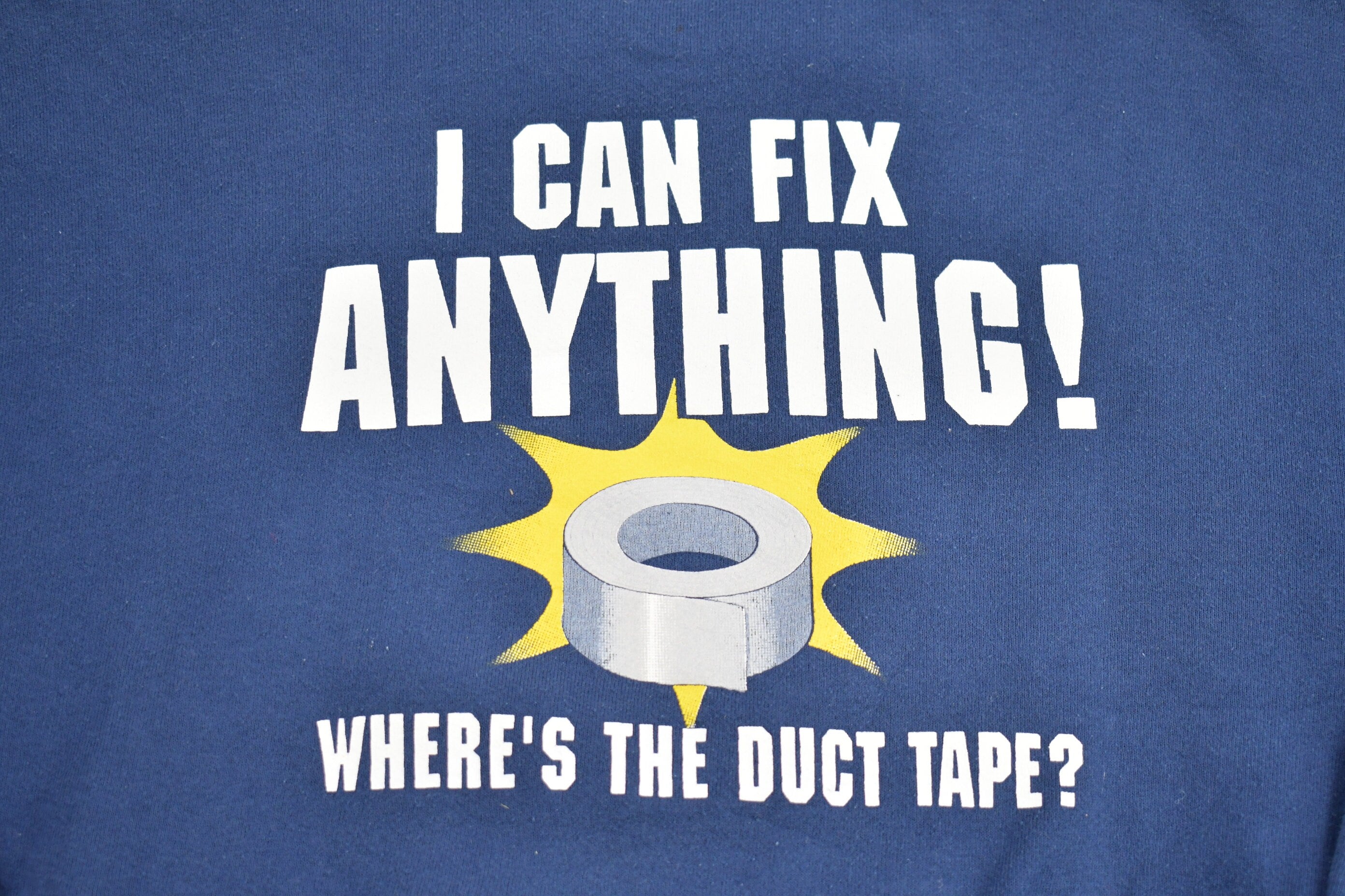 Vintage 1990s I can Fix Anything Duct Tape Crewneck Sweatshirt