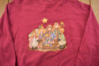 Vintage 1990s Jerzees Baby Jesus Crewneck Sweatshirt