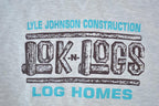 Vintage 1990s Lyle Johnson Construction Lok N Logs Souvenir Crewneck Sweatshirt
