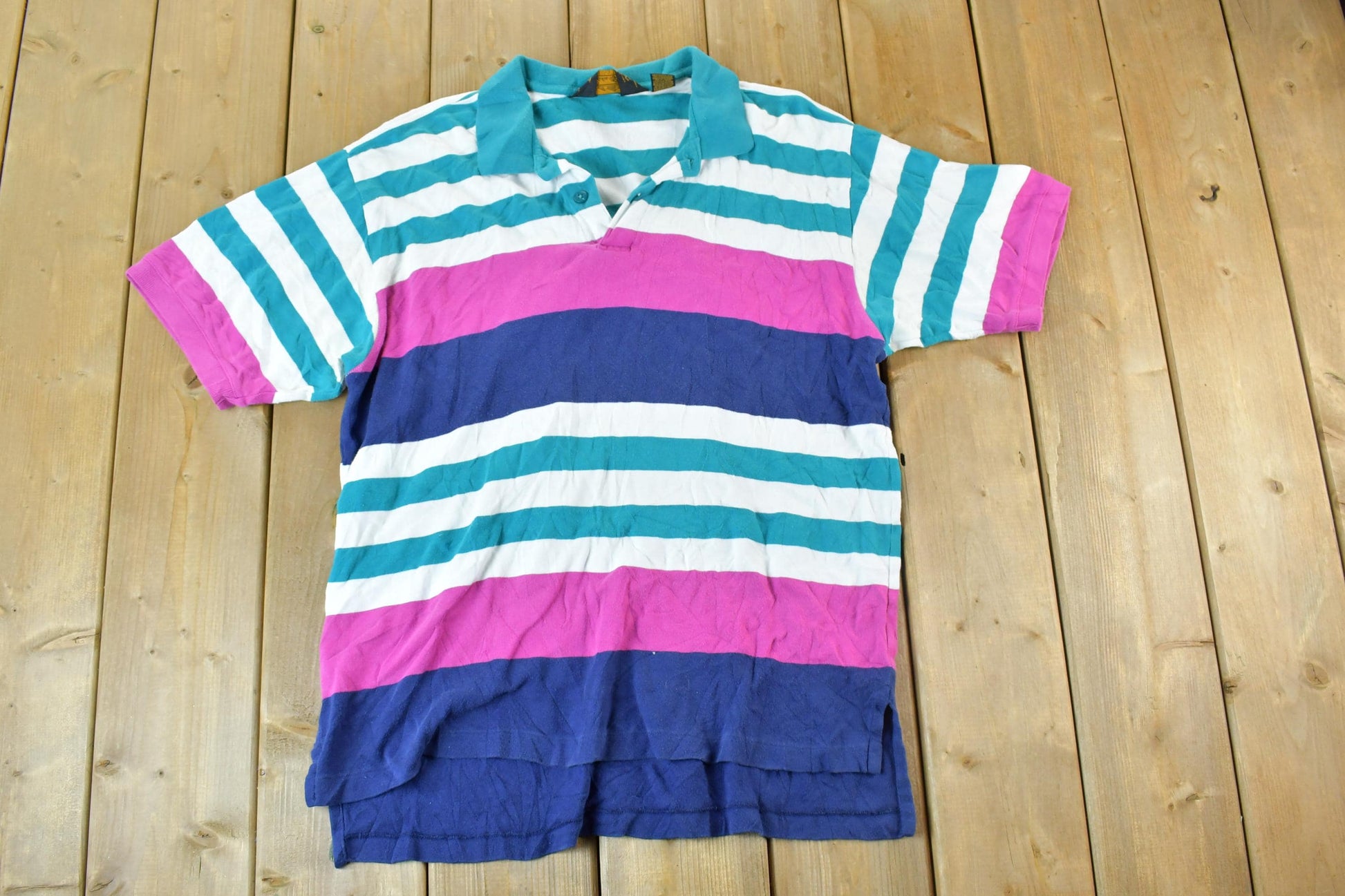 Vintage 1990s Eddie Bauer Button Up Polo Shirt