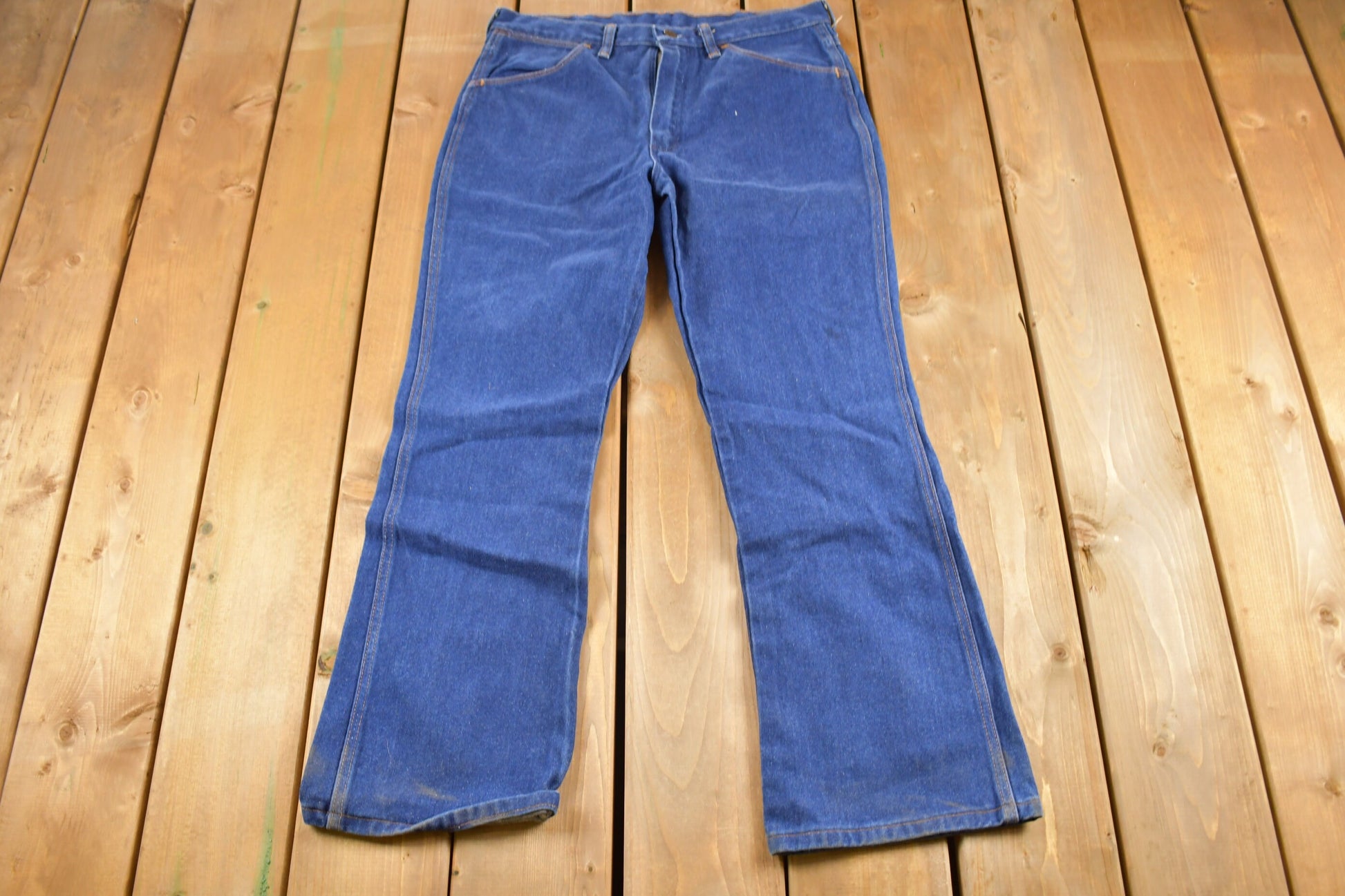 Vintage 1970s Maverick Denim Flared Jeans Size 33 x 29